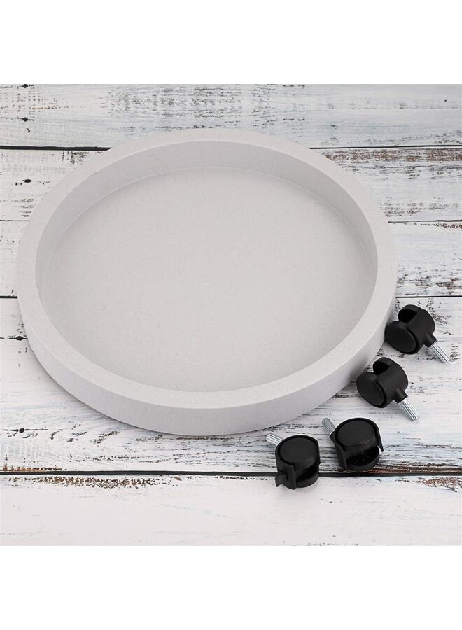 عربة نباتات مقاس 15 بوصة مزودة بعجلات، ناقلة نباتات متينة لنقل النباتات المزروعة في أصص داخلية وخارجية (أبيض) - Image 4